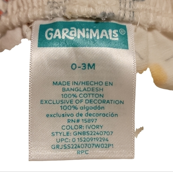 Garanimals size 0-3 months shorts. NEW! Dinosaur graphic - Picture 3 of 5